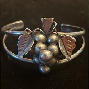 TAXCO 925 Silver Grape Cluster Bracelet. VINTAGE